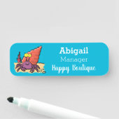 可愛い紫おもしろい色の隠遁者 名札 (インサイチュ)