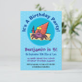 可愛い紫おもしろい色の隠遁者 招待状 (スタンド正面)