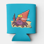 可愛い紫おもしろい色の隠遁者 缶クーラー (裏面)