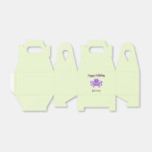 可愛い紫のタコ緑 フェイバーボックス (折り畳みなし)