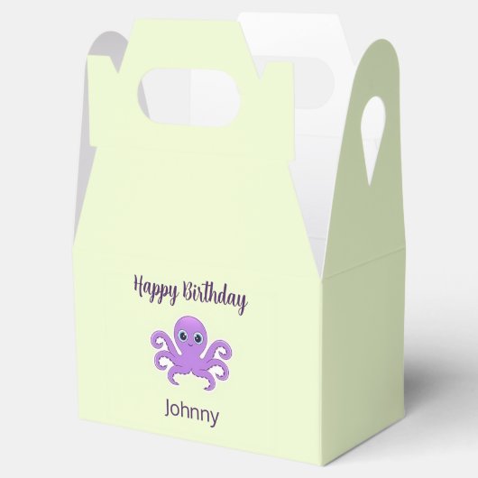 可愛い紫のタコ緑 フェイバーボックス (オープン)