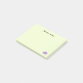 可愛い紫のタコ緑 ポストイット (アングル)