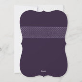 可愛い紫のリボン包まれたプレゼントJoy Photo シーズンカード (裏面)