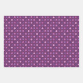 可愛い紫の水玉模様モダンとクリエレガントスマス ラッピングペーパーシート (正面2)