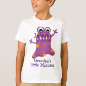 可愛い紫の漫画ブロブモンスター子供へおもしろい Tシャツ (正面)