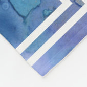 可愛い紫の青の水彩女パーソナライズされたの子 フリースブランケット (角)