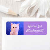 可愛い紫スタイリッシュのパーソナライズされたフォトメール ラベル (インサイチュ)