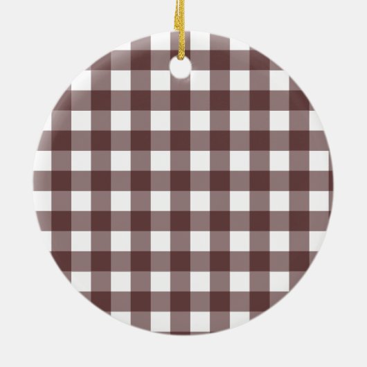 可愛い紫パーソナライズされたの格子名 セラミックオーナメント (裏面)