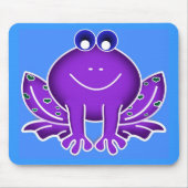 可愛い紫色のカエル マウスパッド (正面)
