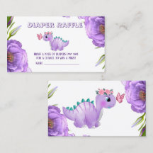 可愛い紫色の恐竜バタフライオムツラッフル