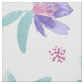 可愛い紫色の手描き花模様 ファブリック (見本)