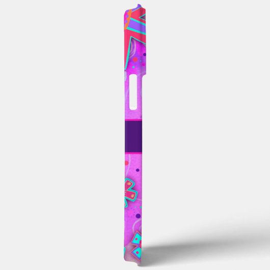 可愛い紫色の花名ガーリーおもしろい Case-Mate iPhoneケース (裏面 / 右)