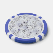 可愛い紫色の花  ポーカーチップ (シングル)