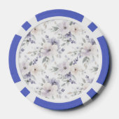 可愛い紫色の花  ポーカーチップ (裏面)