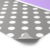 可愛い紫色の象の女の子の赤ちゃんシャワーバナー ポスター (角)