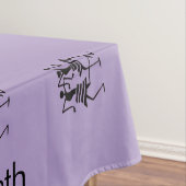 可愛い紫色の黒いシルエットお祝い テーブルクロス (インサイチュ)