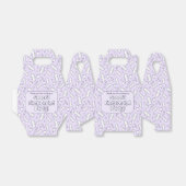 可愛い紫色タンポン柄ファースト期パーティー フェイバーボックス (折り畳みなし)