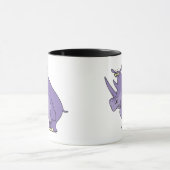 可愛い紫間抜けサイのサイ漫画 マグカップ (中央)