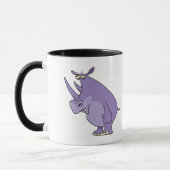 可愛い紫間抜けサイのサイ漫画 マグカップ (左)