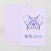 可愛い紫青蝶 (正面/裏面)