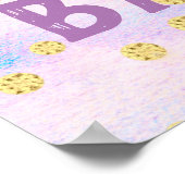 可愛い紫龍赤ちゃんシャワーポスター ポスター (角)