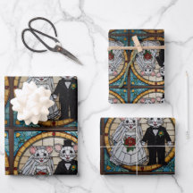 可愛い結婚バニーのカップル手モザイク