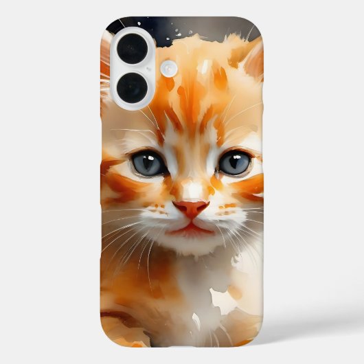 可愛い絵を描オレンジ色の猫 Case-Mate iPhoneケース (裏面)
