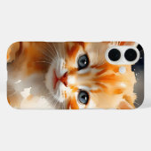 可愛い絵を描オレンジ色の猫 Case-Mate iPhoneケース (裏面 (横))