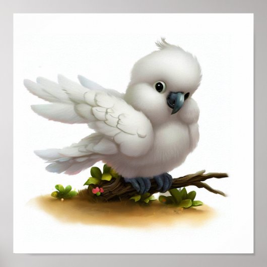 可愛い絵を描モルーカンのデジタル ポスター (正面)