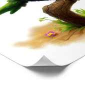 可愛い絵を描山のデジタルAPO Lorikeet ポスター (角)