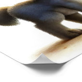 可愛い絵を描狼のデジタル ポスター (角)