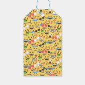 可愛い絵文字ラブ聞くキススマイル笑いパターン ギフトタグ (裏面)