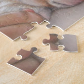 可愛い絵画子犬を抱いた現実の子ども ジグソーパズル (側面)