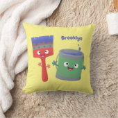 可愛い絵筆絵を描と漫画 クッション (ブランケット)