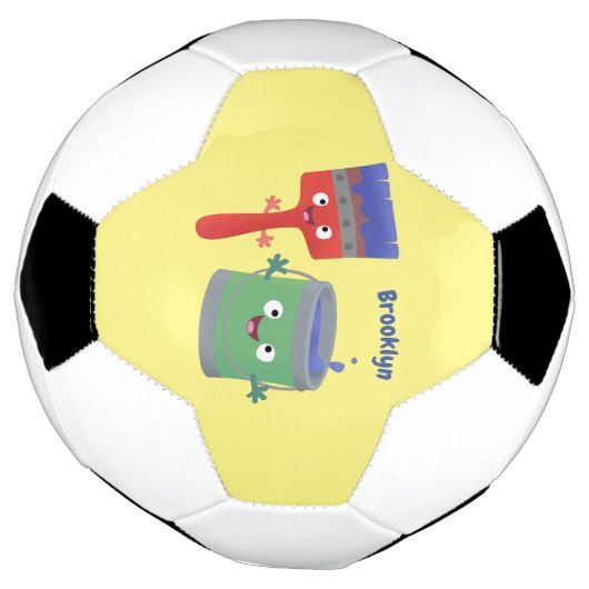 可愛い絵筆絵を描と漫画 サッカーボール (回転)