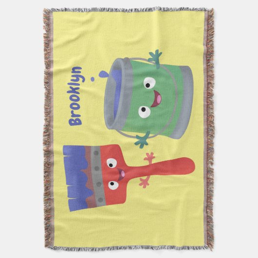 可愛い絵筆絵を描と漫画 スローブランケット (正面縦)