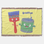 可愛い絵筆絵を描と漫画 スローブランケット (正面)