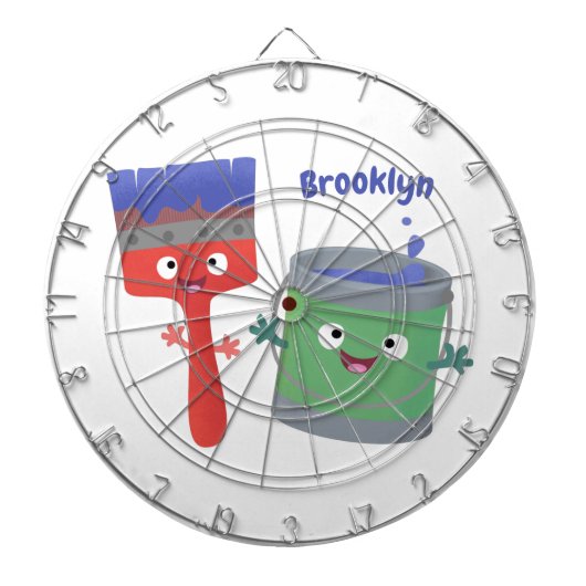 可愛い絵筆絵を描と漫画 ダーツボード (正面)