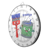 可愛い絵筆絵を描と漫画 ダーツボード (正面右)