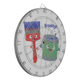 可愛い絵筆絵を描と漫画 ダーツボード (正面左)