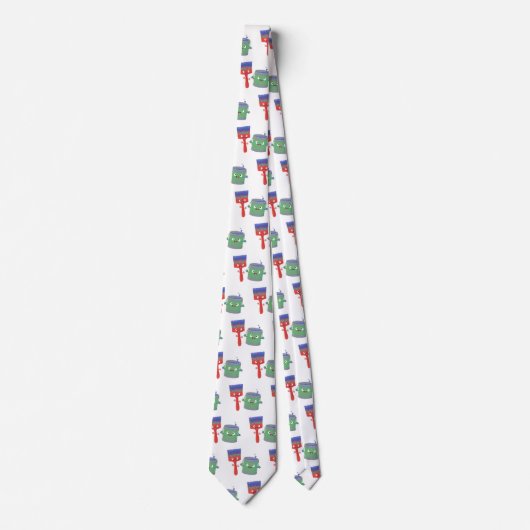 可愛い絵筆絵を描と漫画 ネクタイ (正面)