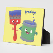 可愛い絵筆絵を描と漫画 フォトプラーク (側面)