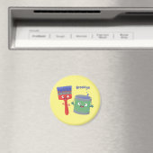 可愛い絵筆絵を描と漫画 マグネット (インサイチュ (食洗機))