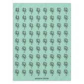 可愛い緑と黒シルエットフェスティバル テーブルクロス (正面)