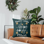 可愛い緑に猫が足で赤んモダンだおもしろい クッション