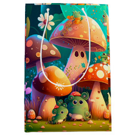 可愛い緑のかわいいベビーのクローム ミディアムペーパーバッグ