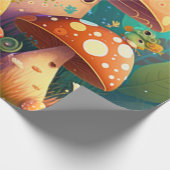 可愛い緑のかわいいベビーのクローム ラッピングペーパー (角)