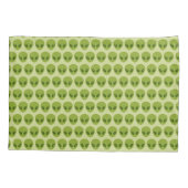 可愛い緑のエイリアンヘッドパターン 枕カバー (裏面-左)