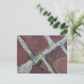 可愛い緑のハートロックオンペラアイオワブリック ポストカード (スタンド正面)