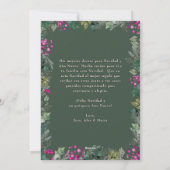 可愛い緑の写真フェリーズ・ナヴィダッド シーズンカード (裏面)